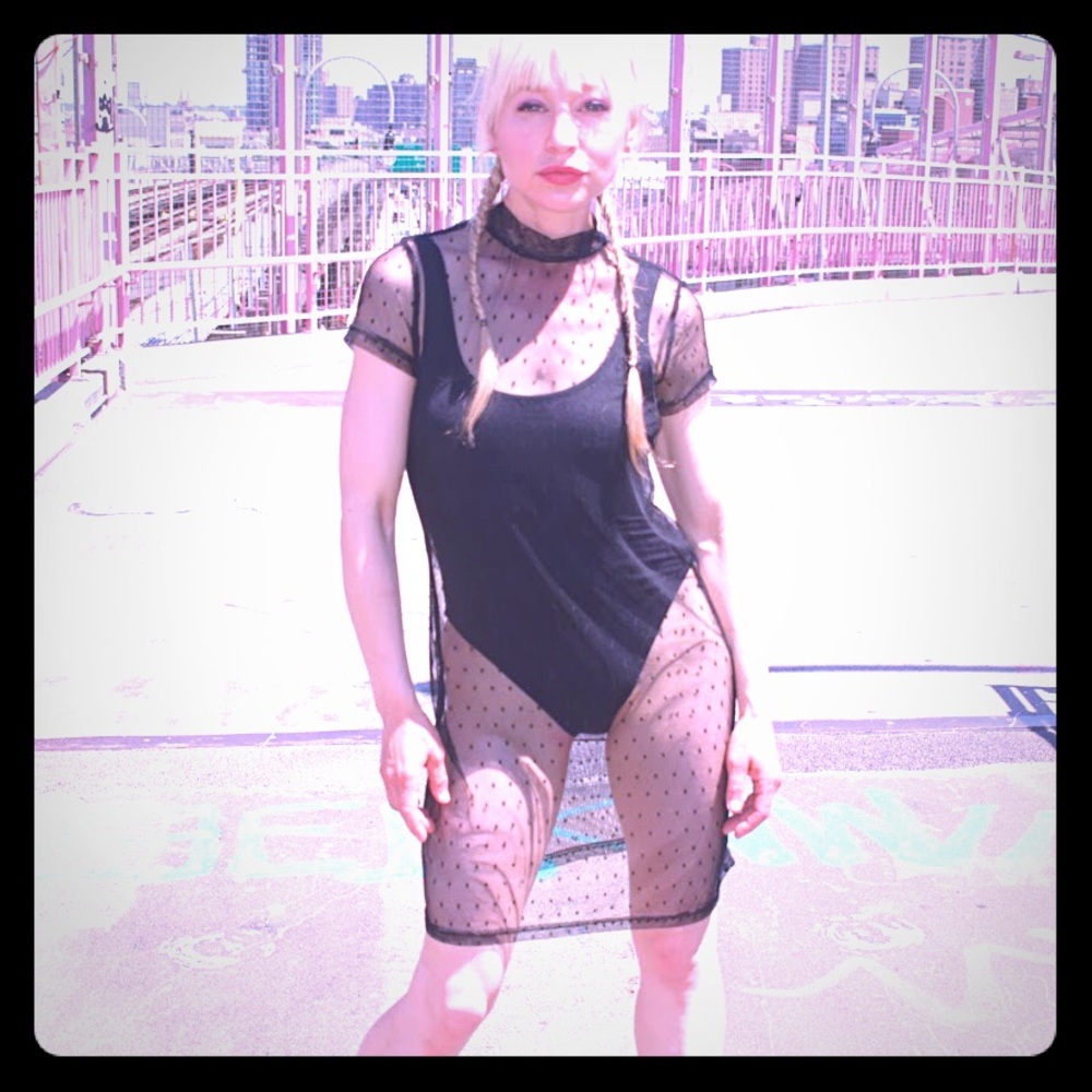 Black Mesh Dress